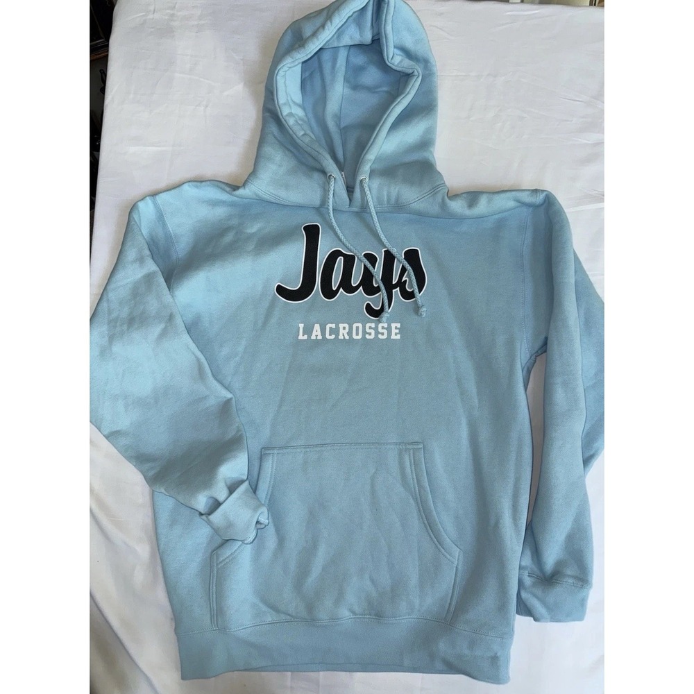JOHNS HOPKINS BLUE JAYS LACROSSE HOODIE SWEATSHIRT NWOT M